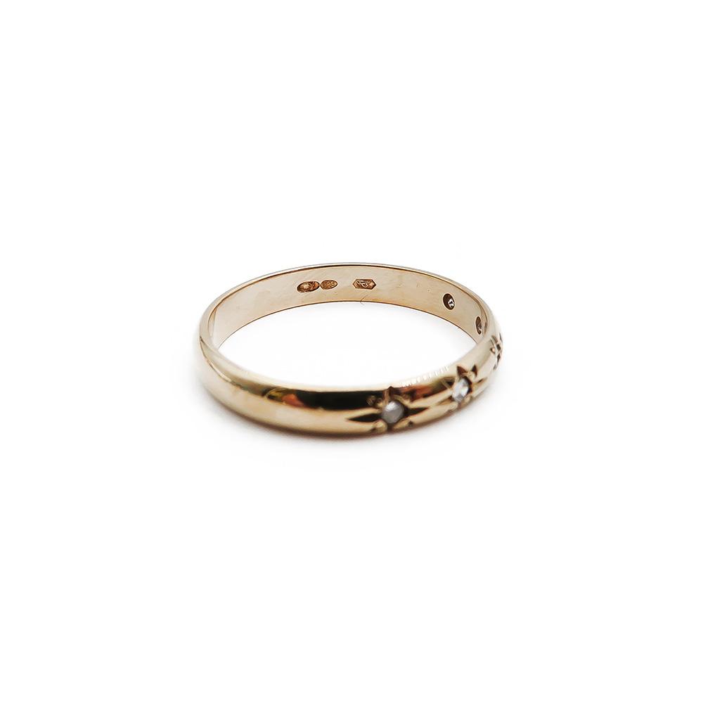 Kultainen timanttitähti sormus 17,75mm 0,05ct #3