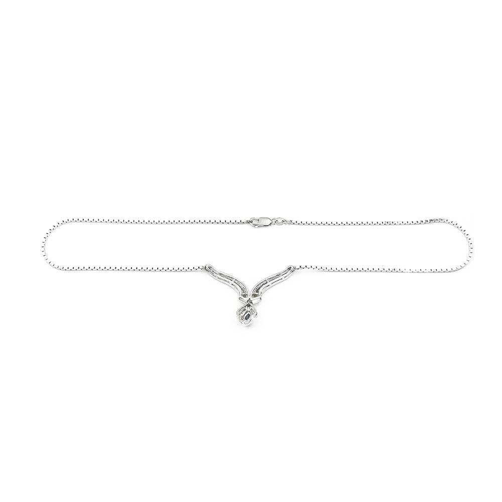 Valkokulta kaulakääty 45cm baquettehiontaiset timantit #1