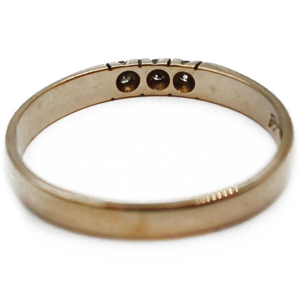 kultainen timanttisormus rivari 16,75mm 3x0,02ct #2