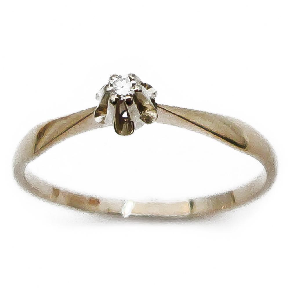 18K timanttisormus 17,25mm 0,01ct #1