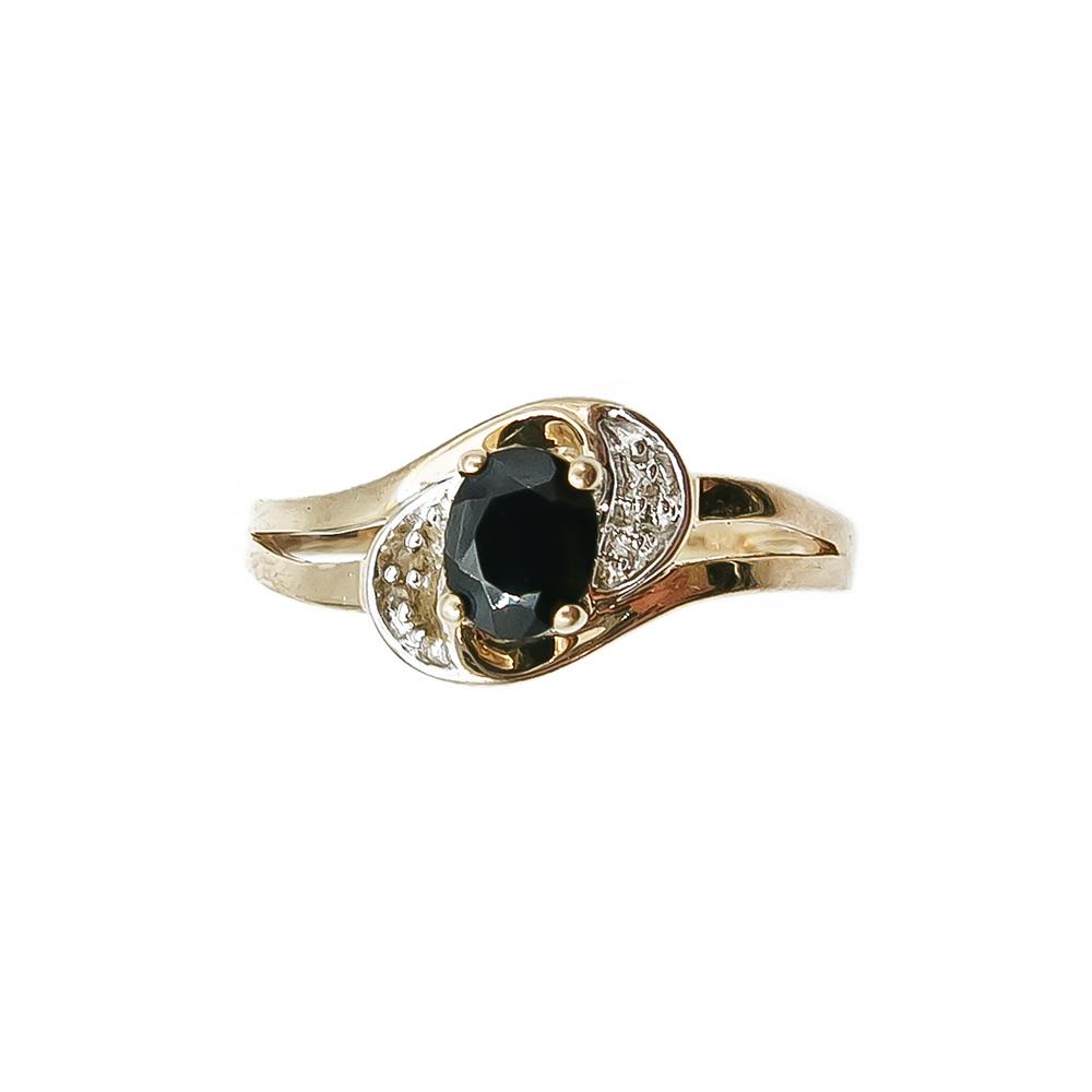 Sinisafiirisormus 0,01ct 16,5mm #1