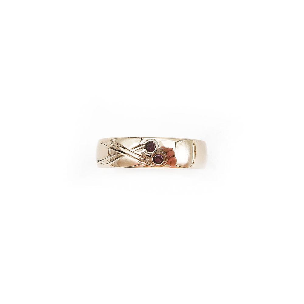 5,3mm Sormus rubiininpunaisilla kivillä 18,25mm, Käsityö #1