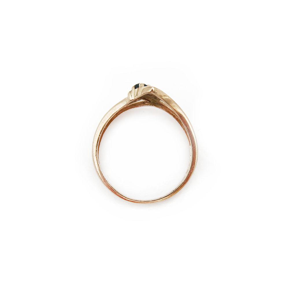 V-Timanttisormus sinisin kivin 0,015ct 15,75mm #2