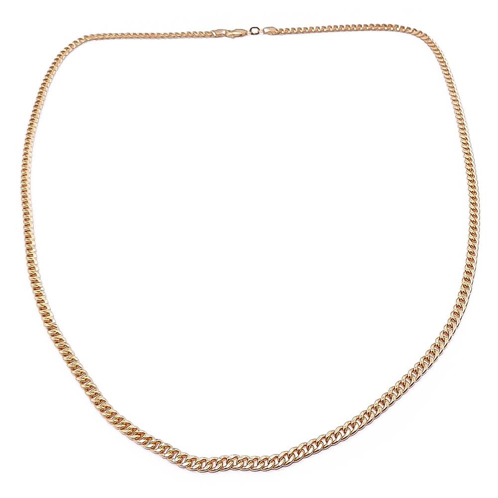 Kultainen ontto panssariketju 60cm #0