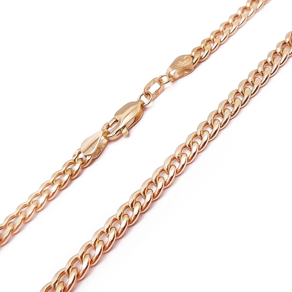 Kultainen ontto panssariketju 60cm #1