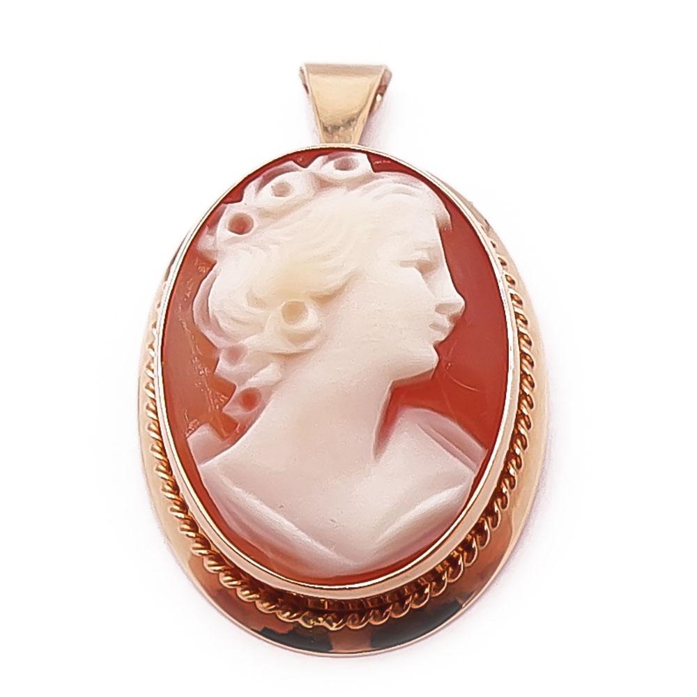 Kultainen camee rintaneula/riipus #0