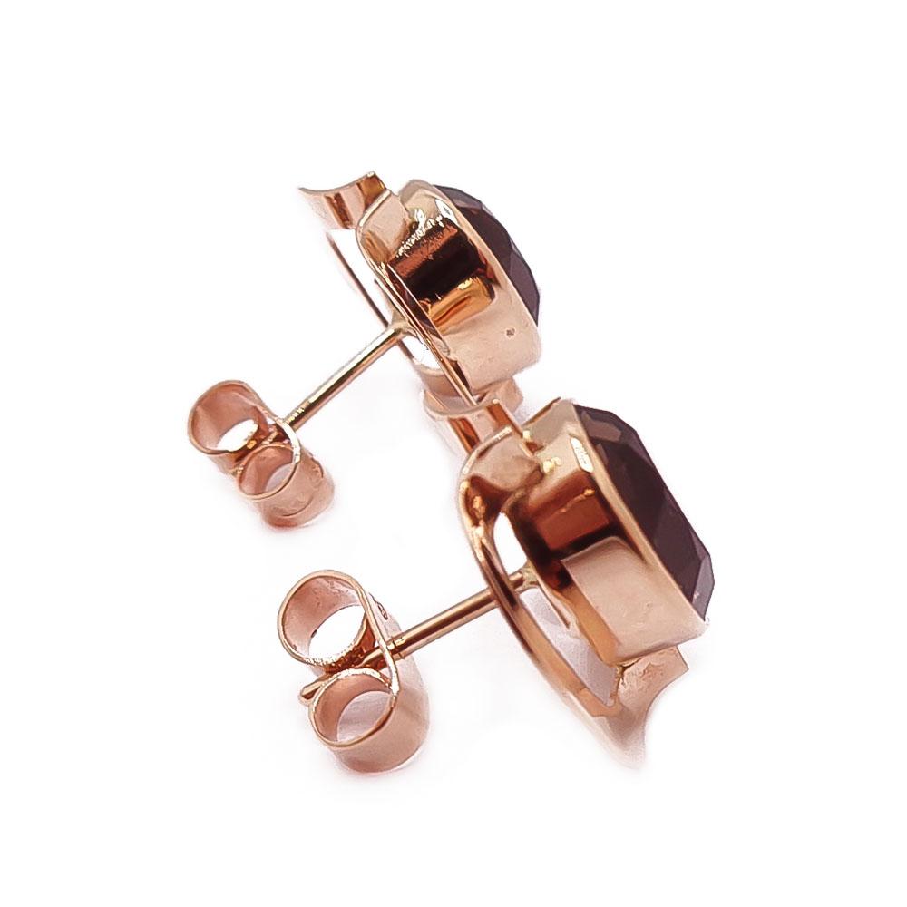 Kultaiset savukvartsi korvakorut #1