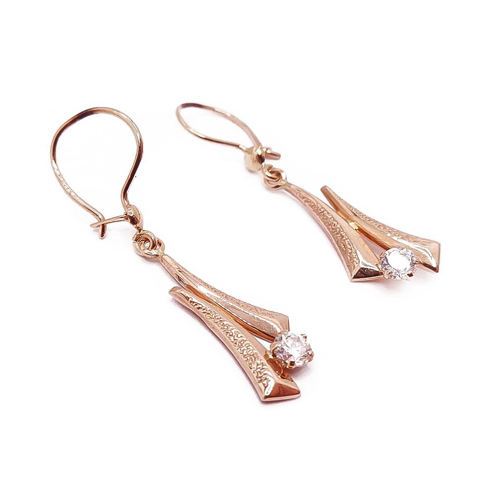 Kultaiset korvakorut zirkoniat #1