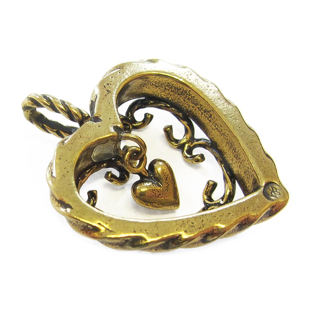 Kalevala Koru Talon Sydän riipus pronssi #2