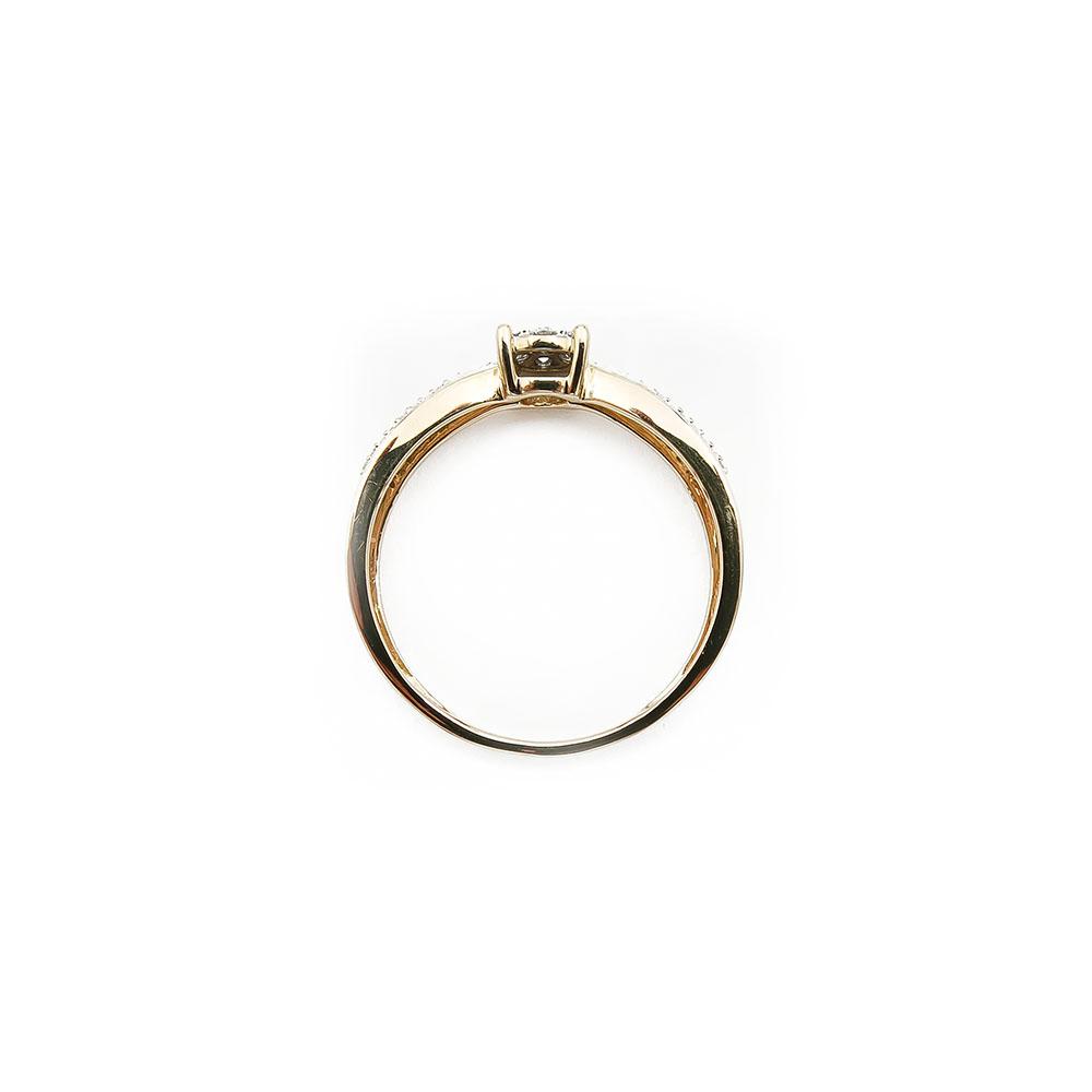 Kultainen timanttisormus 0.15ct 18,25mm #2