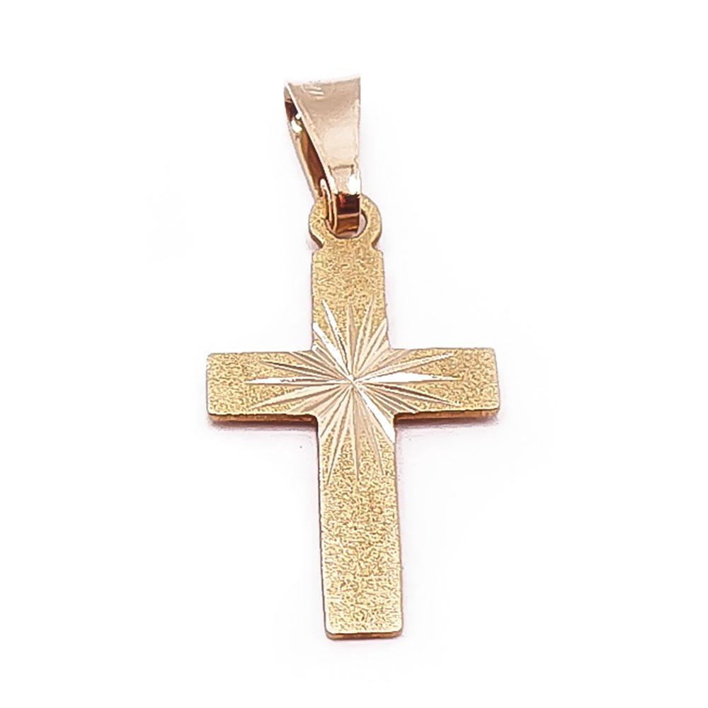 Kultainen risti timanttileikattu #0