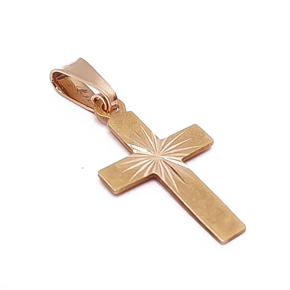 Kultainen risti timanttileikattu #1