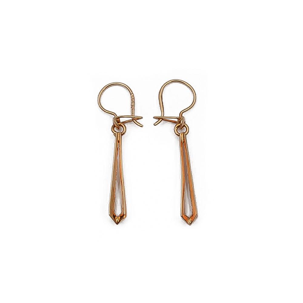 Kultaiset roikkuvat korvakorut #0