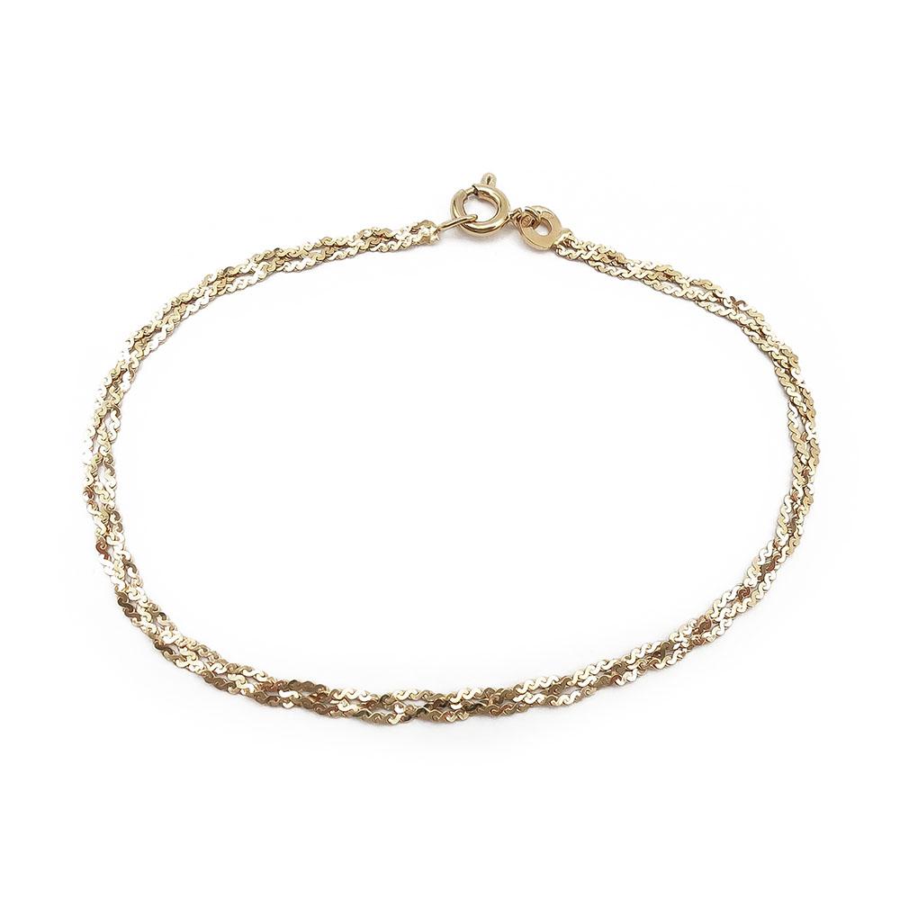 Palmikoitu ranneketju 17,5cm #0