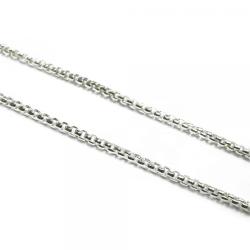 Hopeinen Pyöristetty venetsiaketju 38cm #0