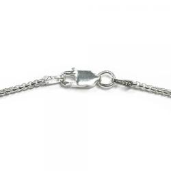 Hopeinen Pyöristetty venetsiaketju 38cm #1