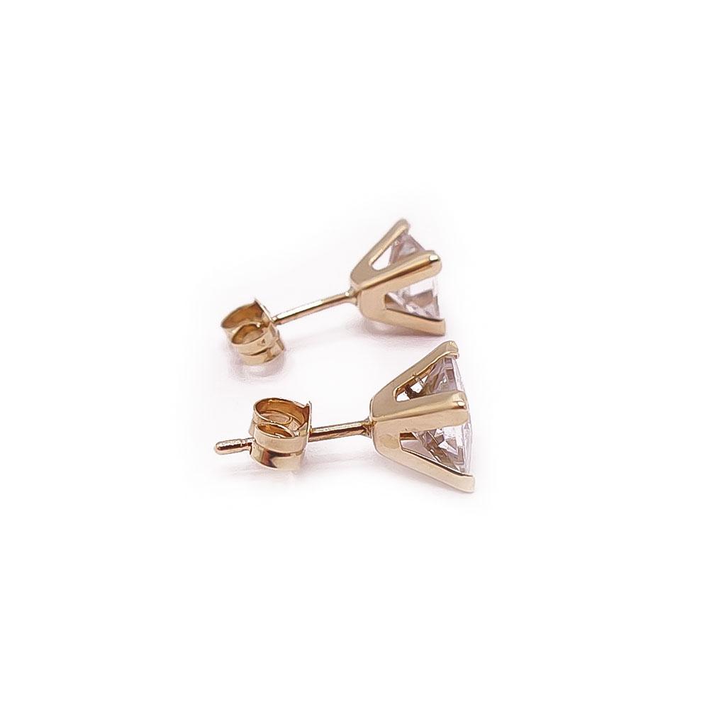 Kultaiset neliözirkoniakorvakorut #1