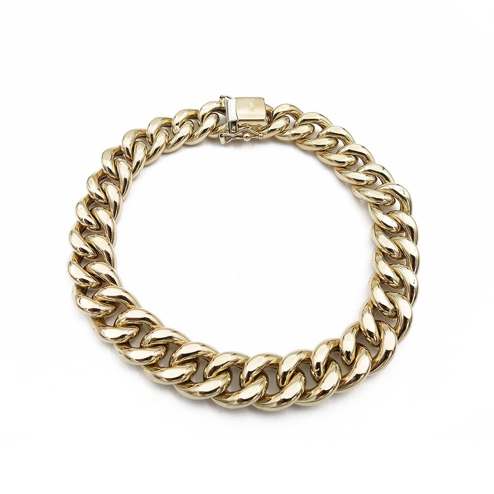 Kultainen ranneketju, panssari 10mm 21cm, ontto #1