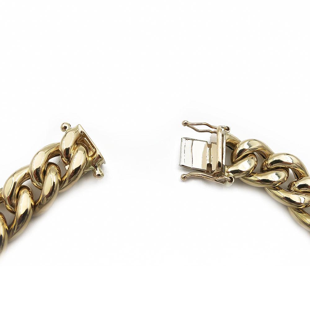 Kultainen ranneketju, panssari 10mm 21cm, ontto #2