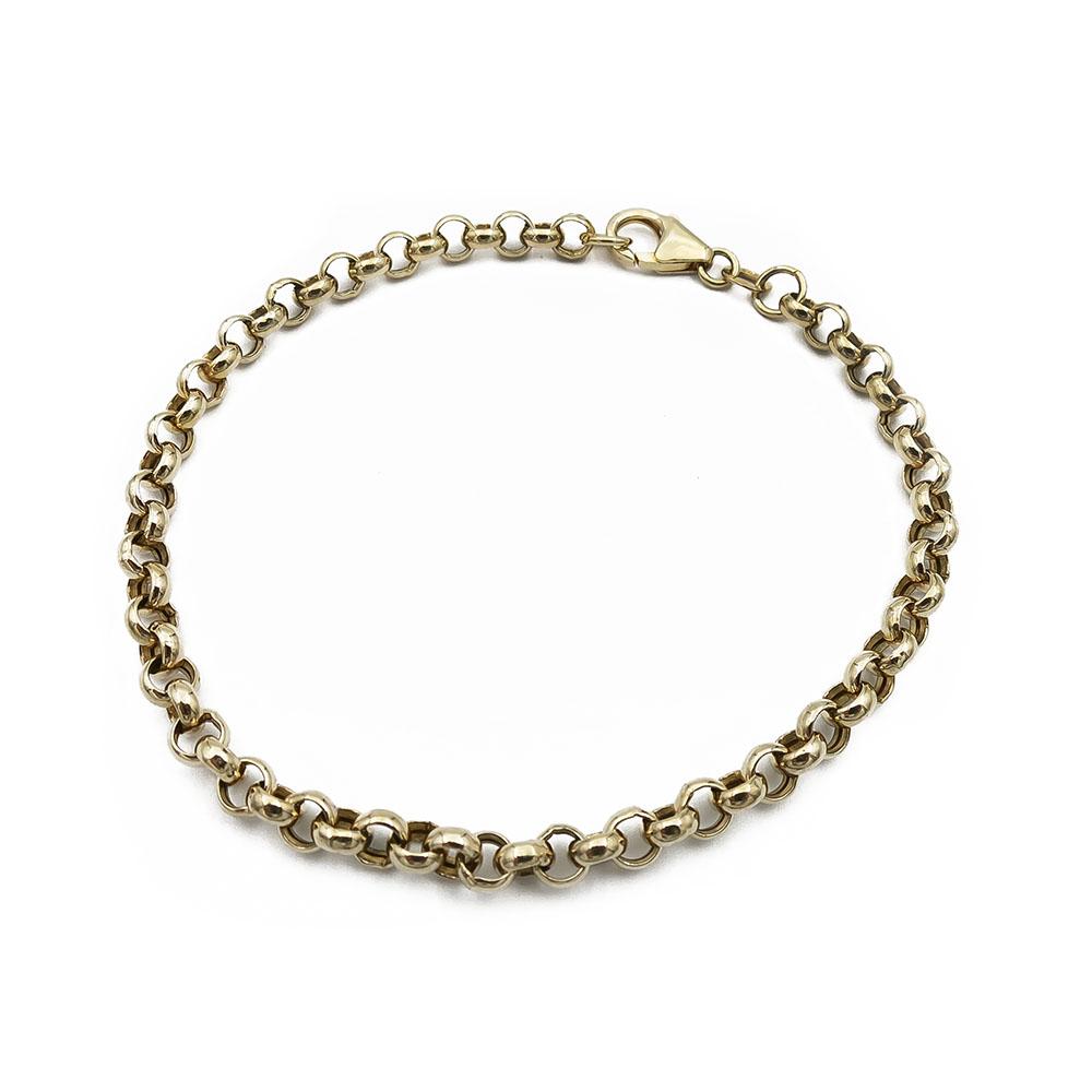 Kultainen papuranneketju 1.7mm 18,5cm #0