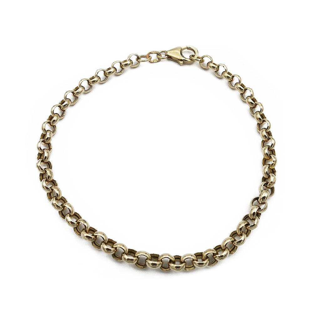 Kultainen papuranneketju 1.7mm 18,5cm #1