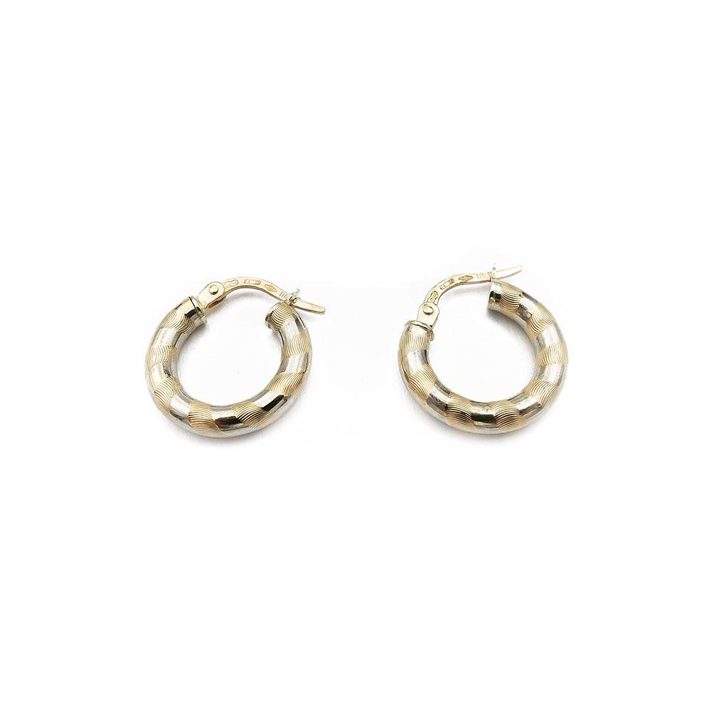 Kultaiset rengaskorvakorut 3mm halkaisija 16mm, koristekuvio #1