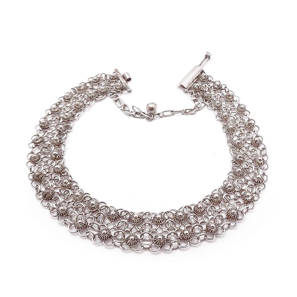 Hopeinen rannekoru 22cm #0