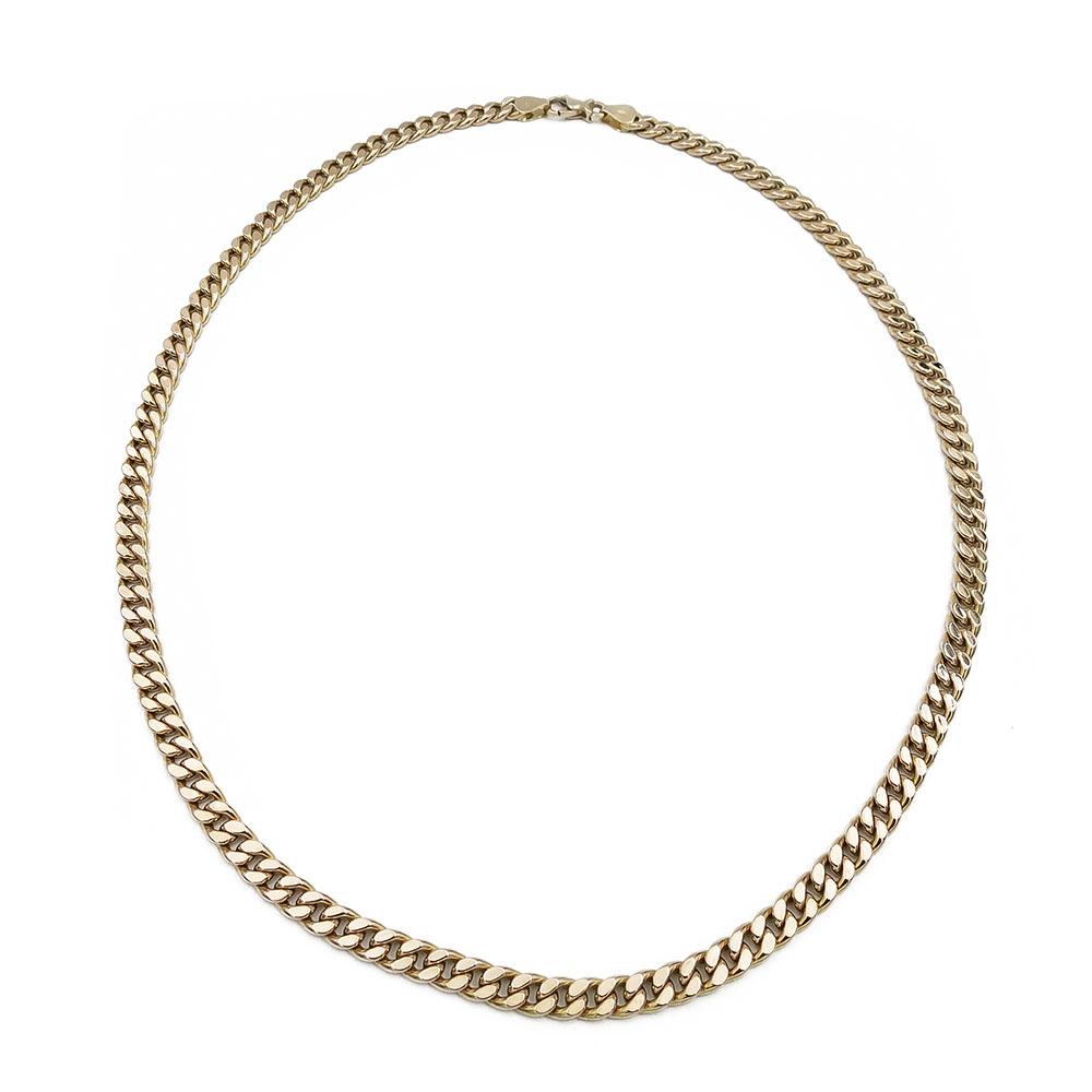 Kultainen kaulaketju, panssari 5.5mm 50cm, ontto #0