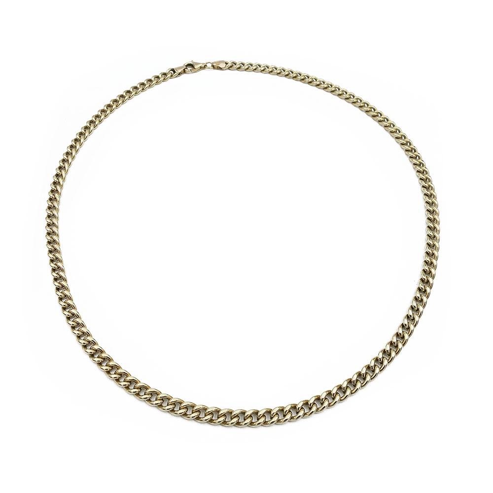Kultainen kaulaketju, panssari 4.8mm 45cm ontto #0