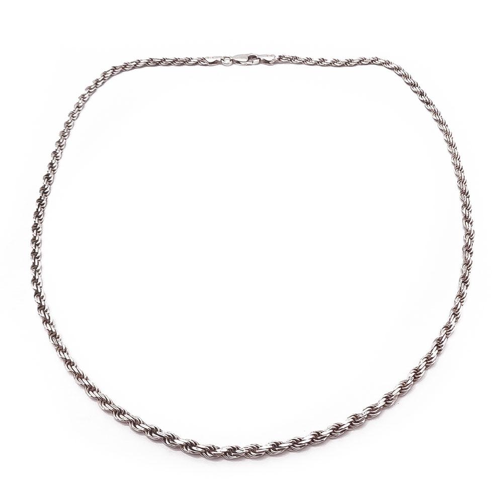 Hopeinen cordell-ketju 45cm #0