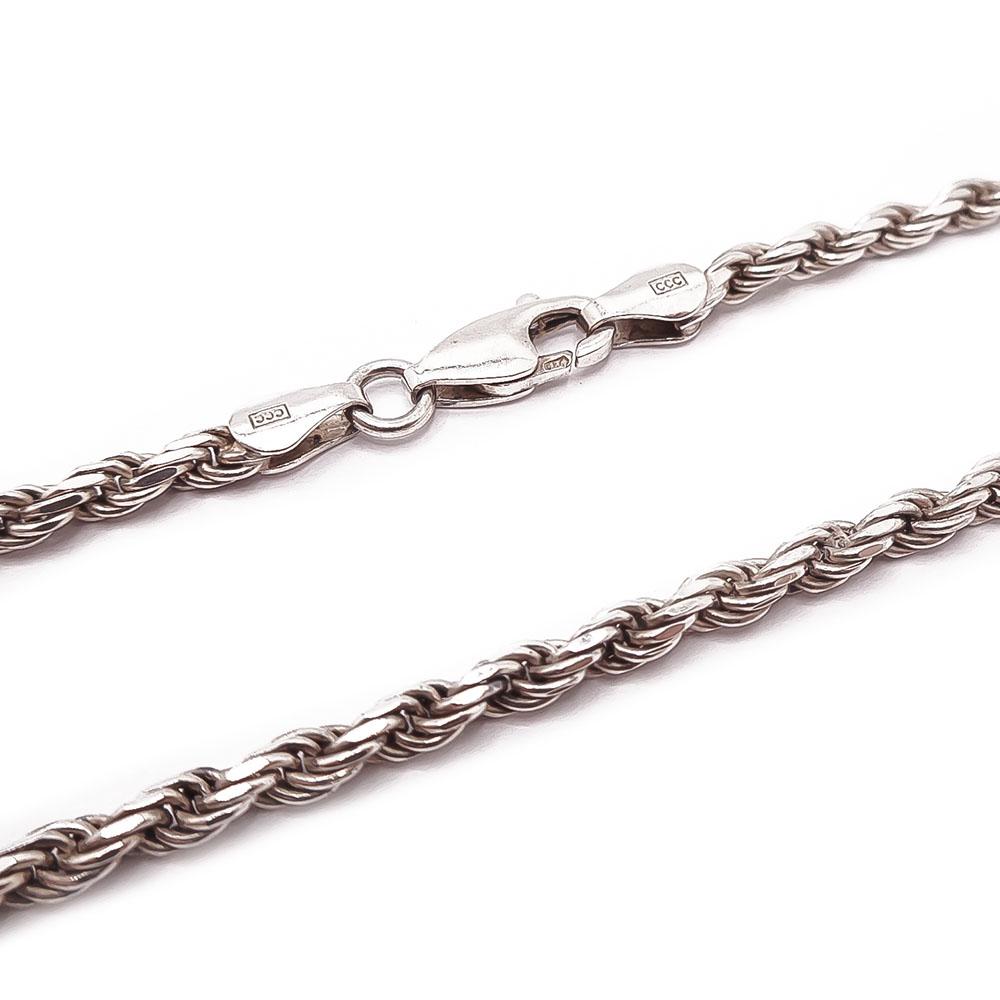 Hopeinen cordell-ketju 45cm #1