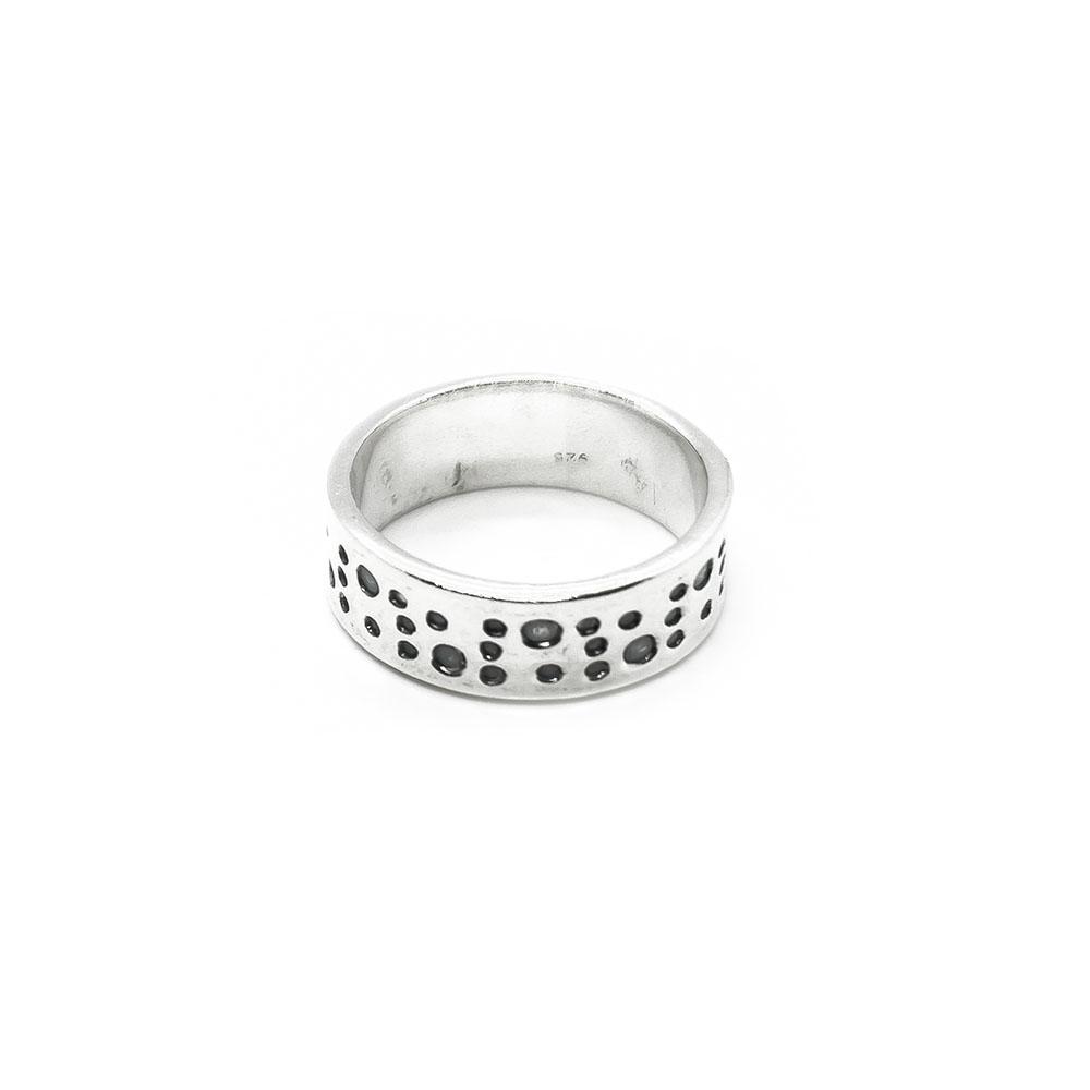 Kuvioitu hopeasormus #3