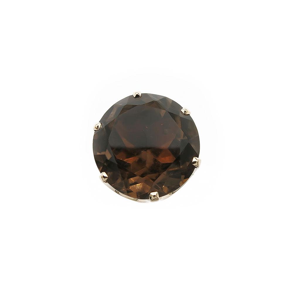 Kultainen sormus, savukvartsi 19,25mm v.1966 #1