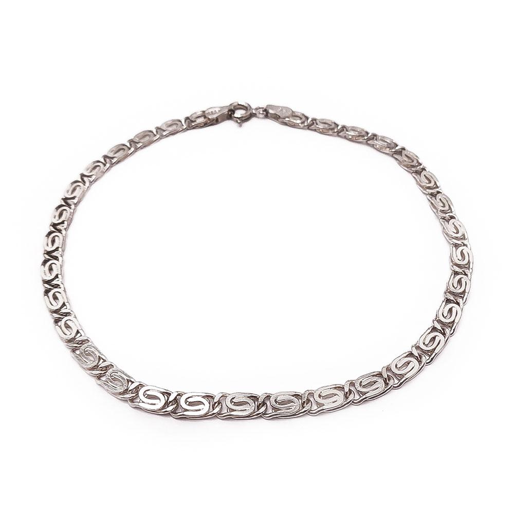 Hopeinen ässäketju 23cm #0