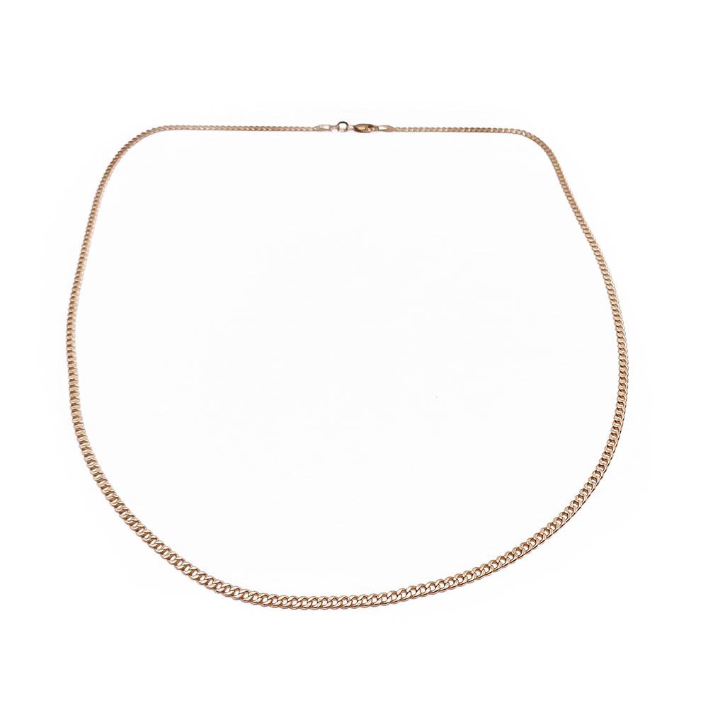 Kultainen panssariketju umpi 58,5cm #0