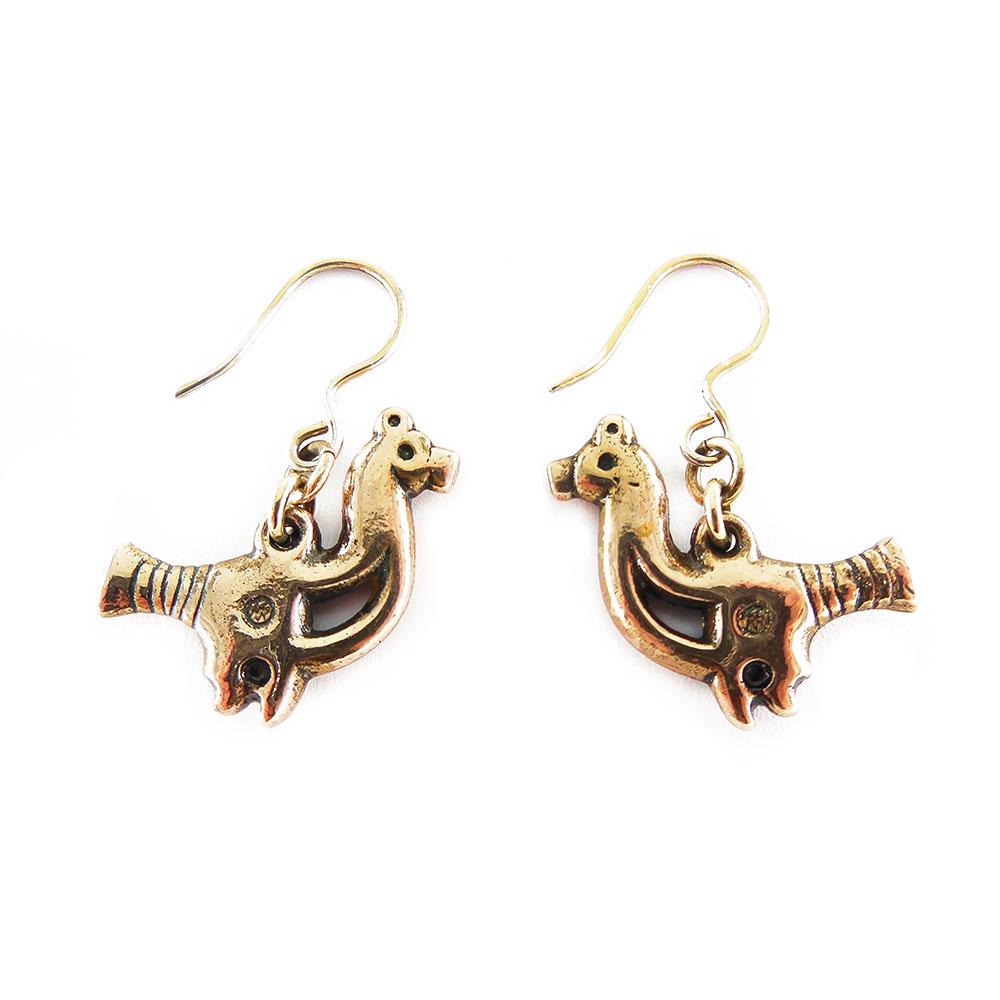 Kalevala Koru Lintunen korvakorut pronssia #2