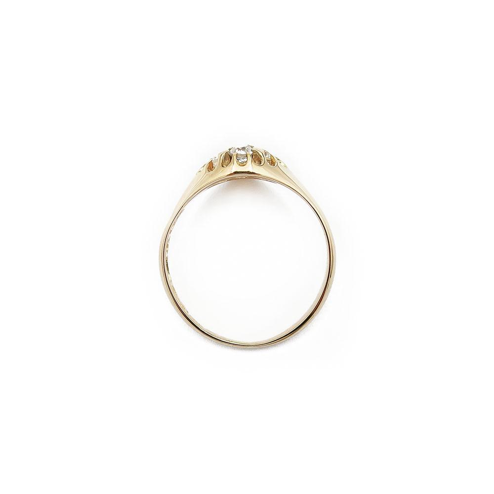 Kultainen timanttisormus 0.22ct 17,75mm 18k #2