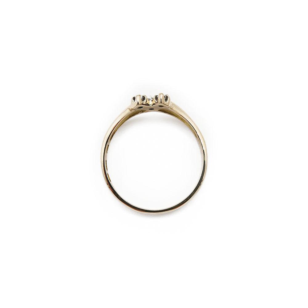 Kultainen timanttisormus 0.03ct 17,25mm #2
