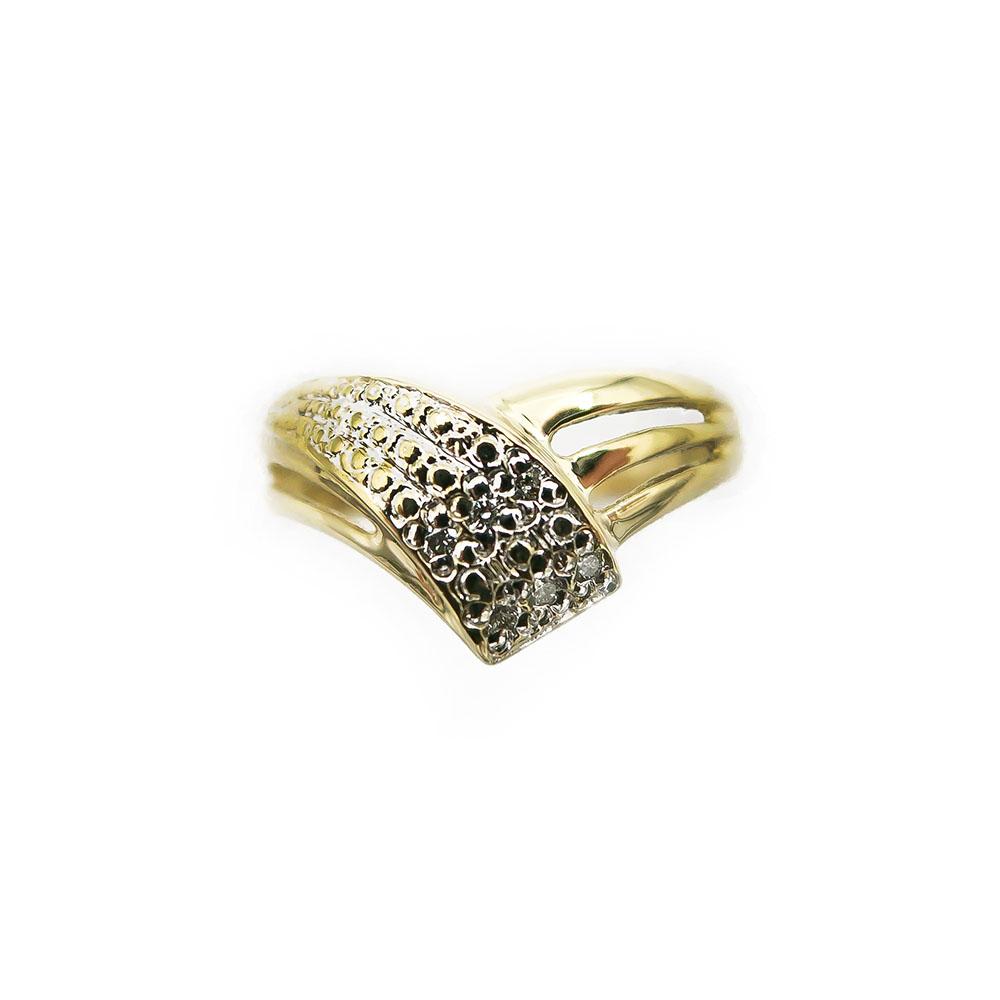 Kultainen timanttisormus 0.03ct 17,25mm #1