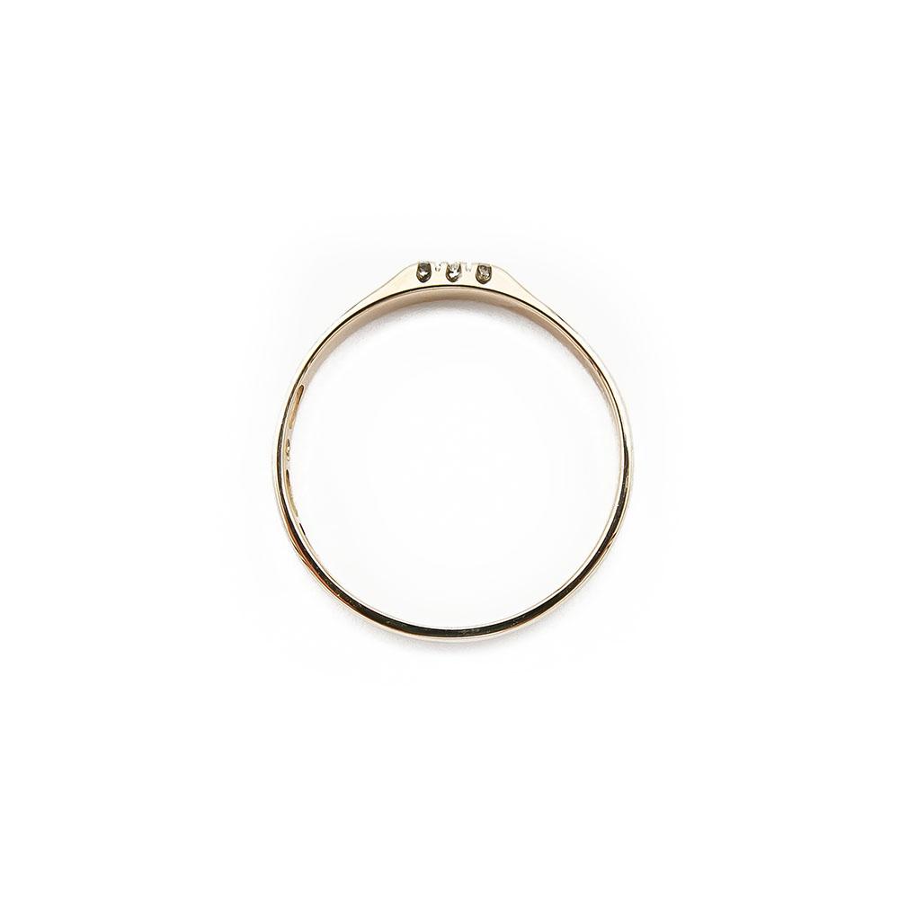 Kultainen timanttisormus flakka 0.03ct 17,25mm #2