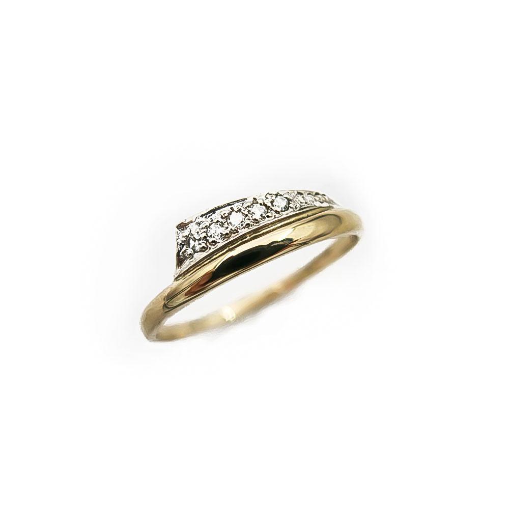 Kultainen timanttisormus 0.05ct 18,25mm #0