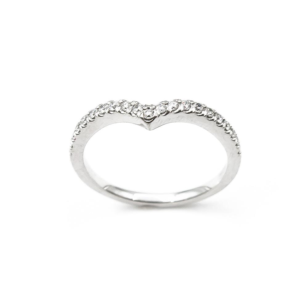 Valkokultainen Story of love Seville sormus 0,19ct 16,5mm #2