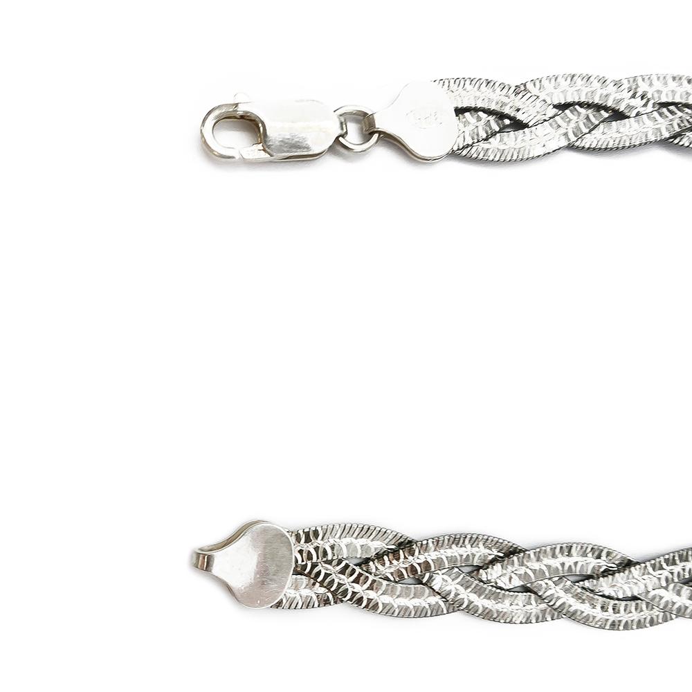 Palmikoitu litteä ranneketju 18cm #1