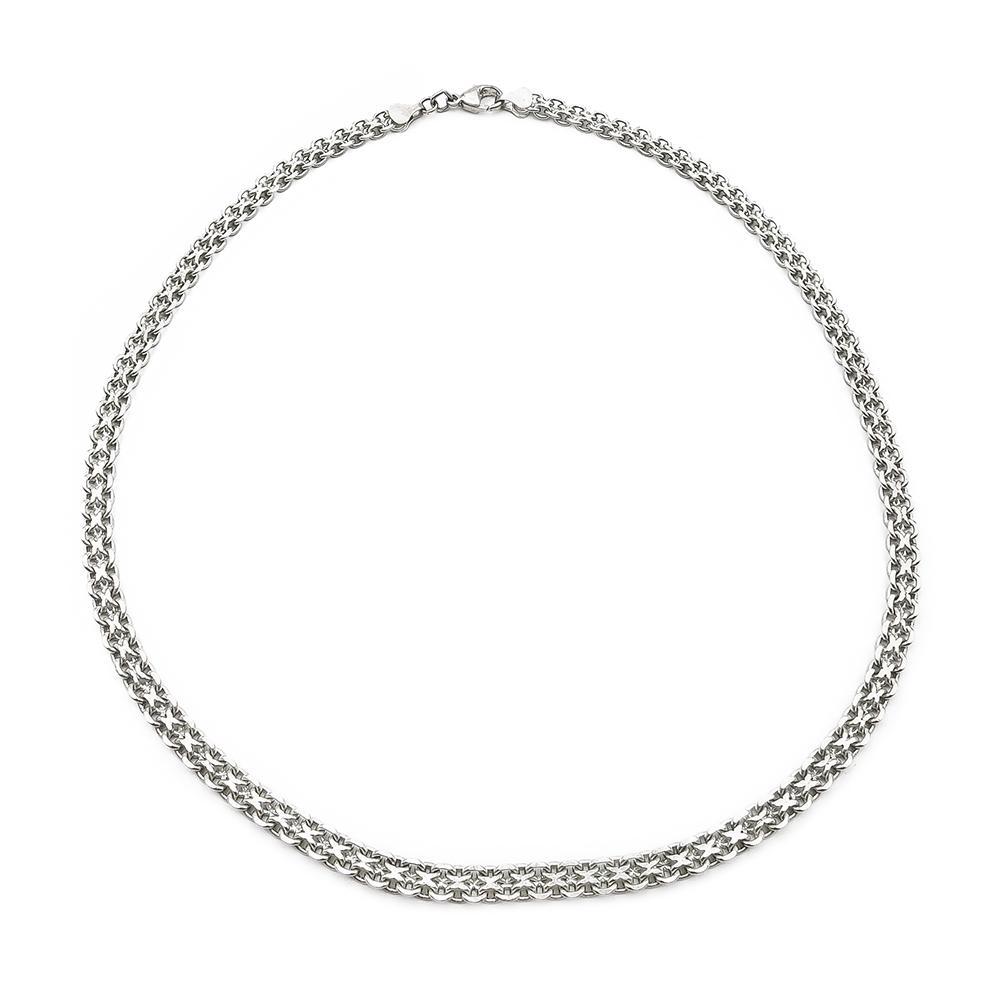 X-lenkkiketju hopea 42cm lev.5mm #2