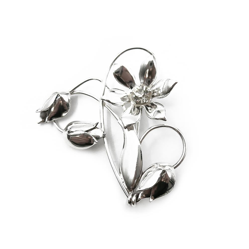 Kukka rintaneula kirkkaalla kivellä, Kupittaan kulta #0