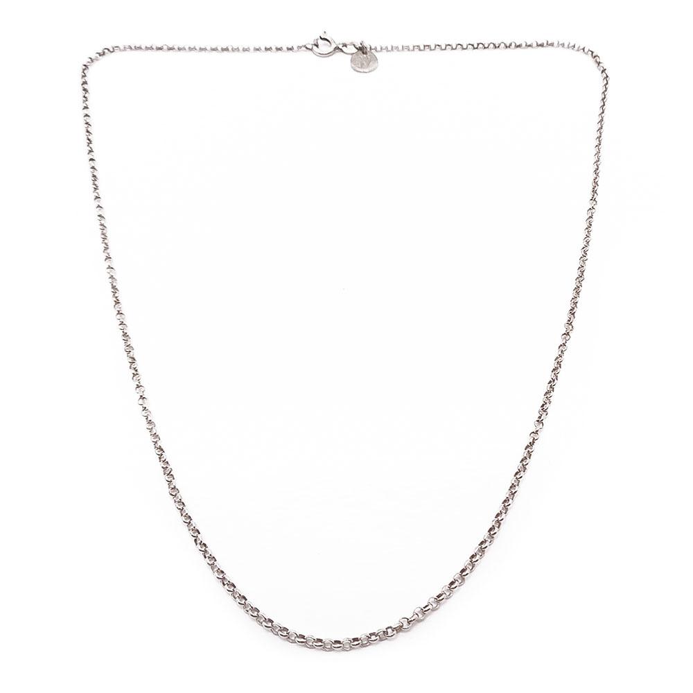 Hopeinen kaulaketju 45cm #0