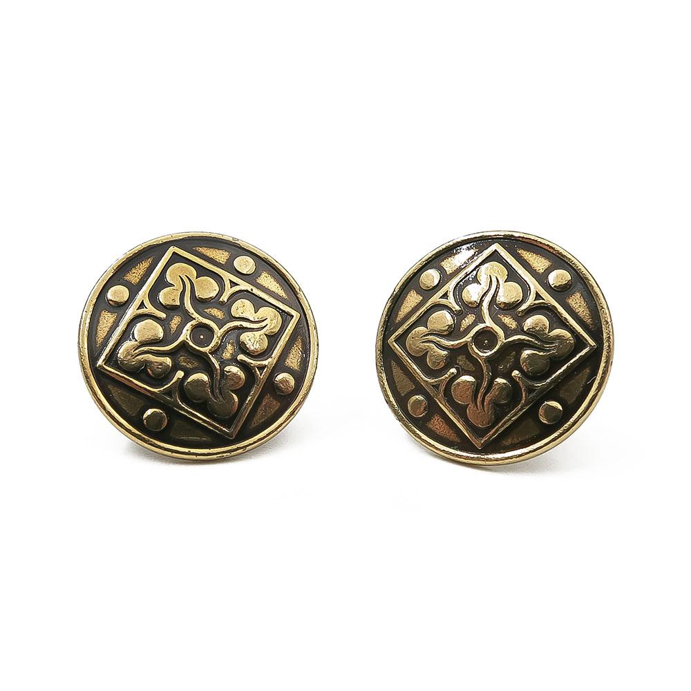 Kalevala koru Pyhä Birgitta korvakorut tapilla, pronssi #0