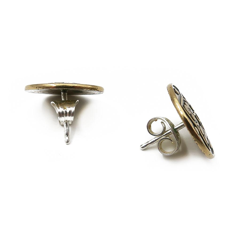 Kalevala koru Pyhä Birgitta korvakorut tapilla, pronssi #1