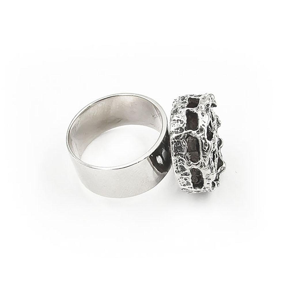 P.Sarpaneva hopeinen Pitsi sormus halk.16mm #1