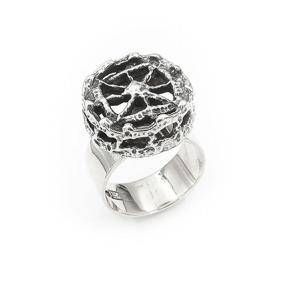 P.Sarpaneva hopeinen Pitsi sormus halk.16mm #0